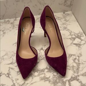 Purple Suede Heels